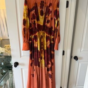 Altuzarra Peirene Belted tie-died Midi Dress